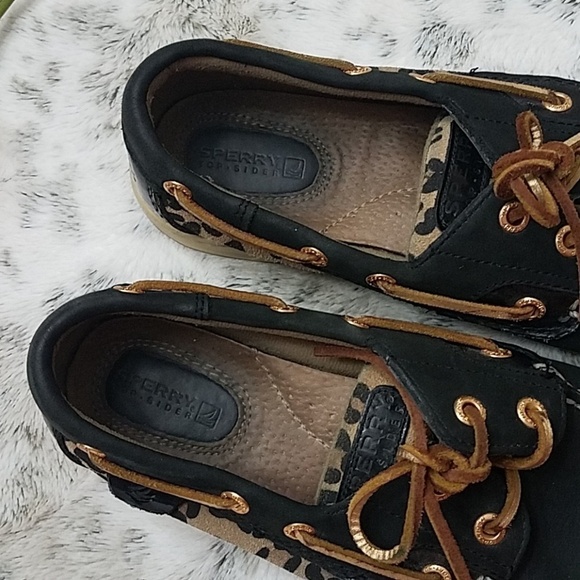 𝅺sperry top sider boat shoes sz 7 M leopard - Picture 2 of 5